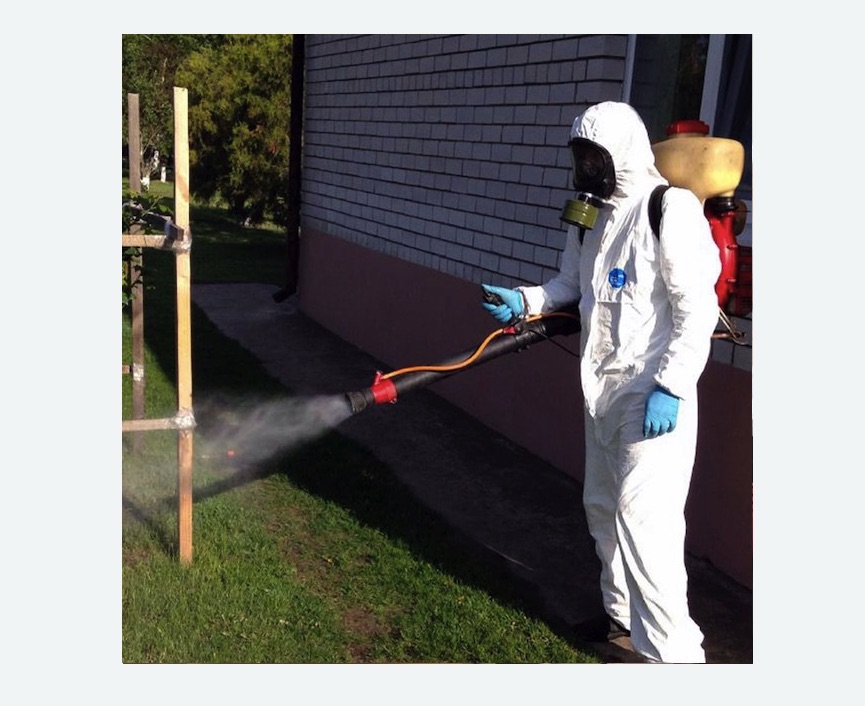 травля клещей на участке в Новосиньково