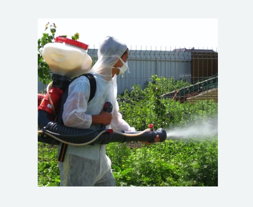 Акарицидная обработка территории в Новосиньково